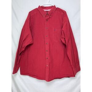 Ariat Pro Mens 2XL Red Black Check Long Sleeve Vented Western Button Front Shirt